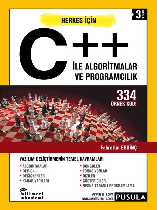 Title details for Herkes İçin C++ ile Algoritmalar ve Programcılık by Fahrettin Erdinç - Available